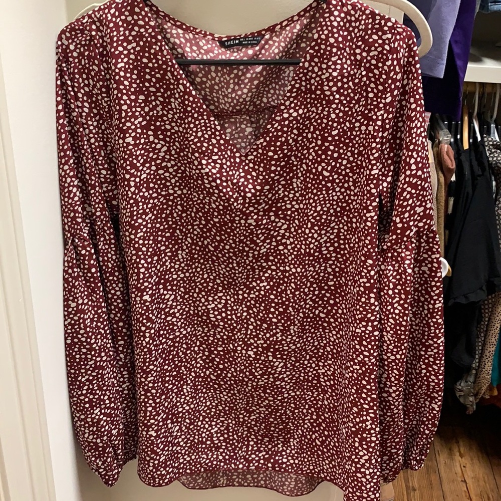 Shein balloon sleeve top